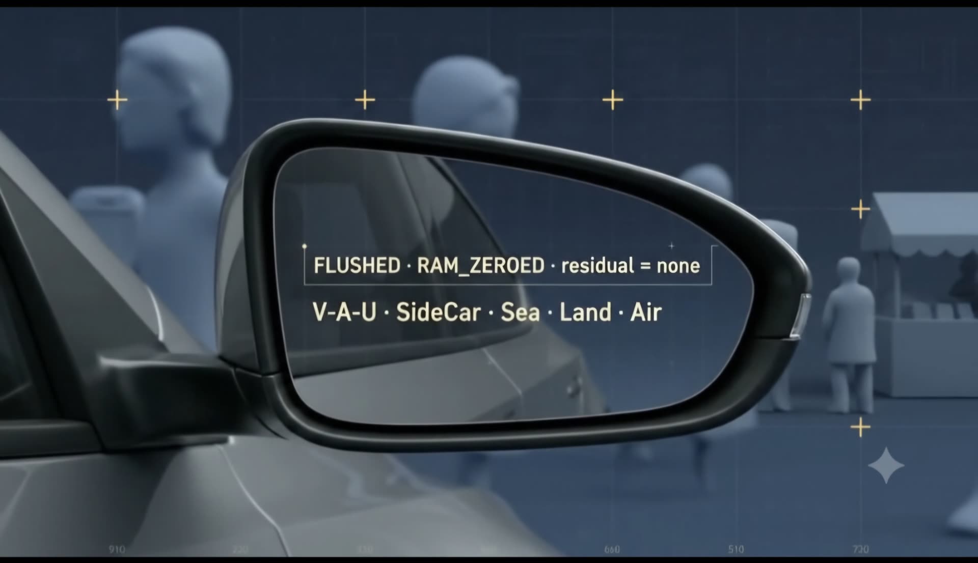 Flushed side mirror